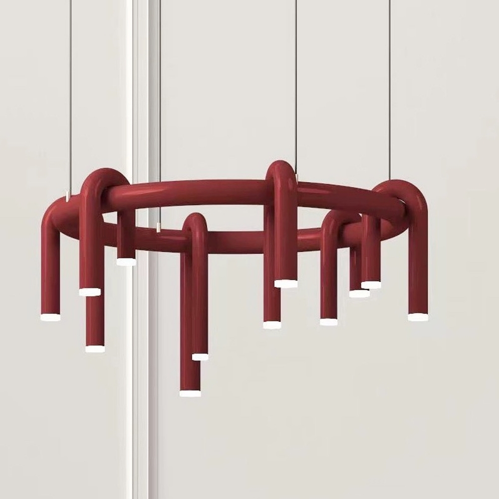 Nordic Modern U-Shaped Circular Pendant Light for Bedroom - Minimalist Creative Design