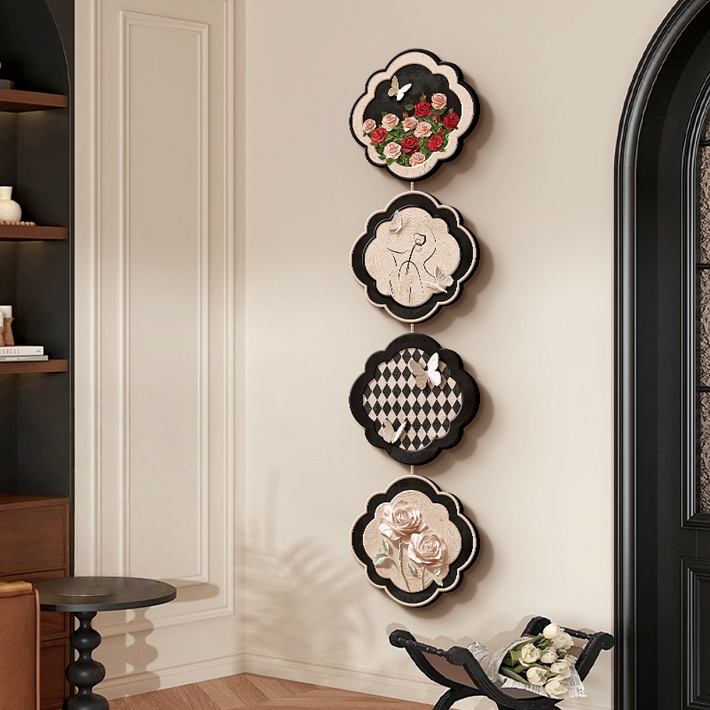 Medieval Style Entrance Hall Decorative Hanging Painting Wall Lamp