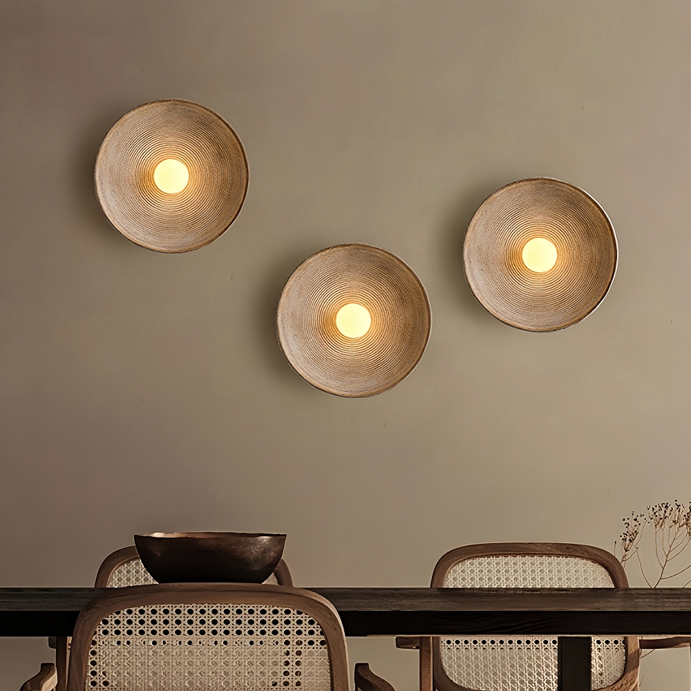 Wabi Sabi Style Retro Entrance Hallway Resin Wall Lamp Bedroom Bedside Lamp