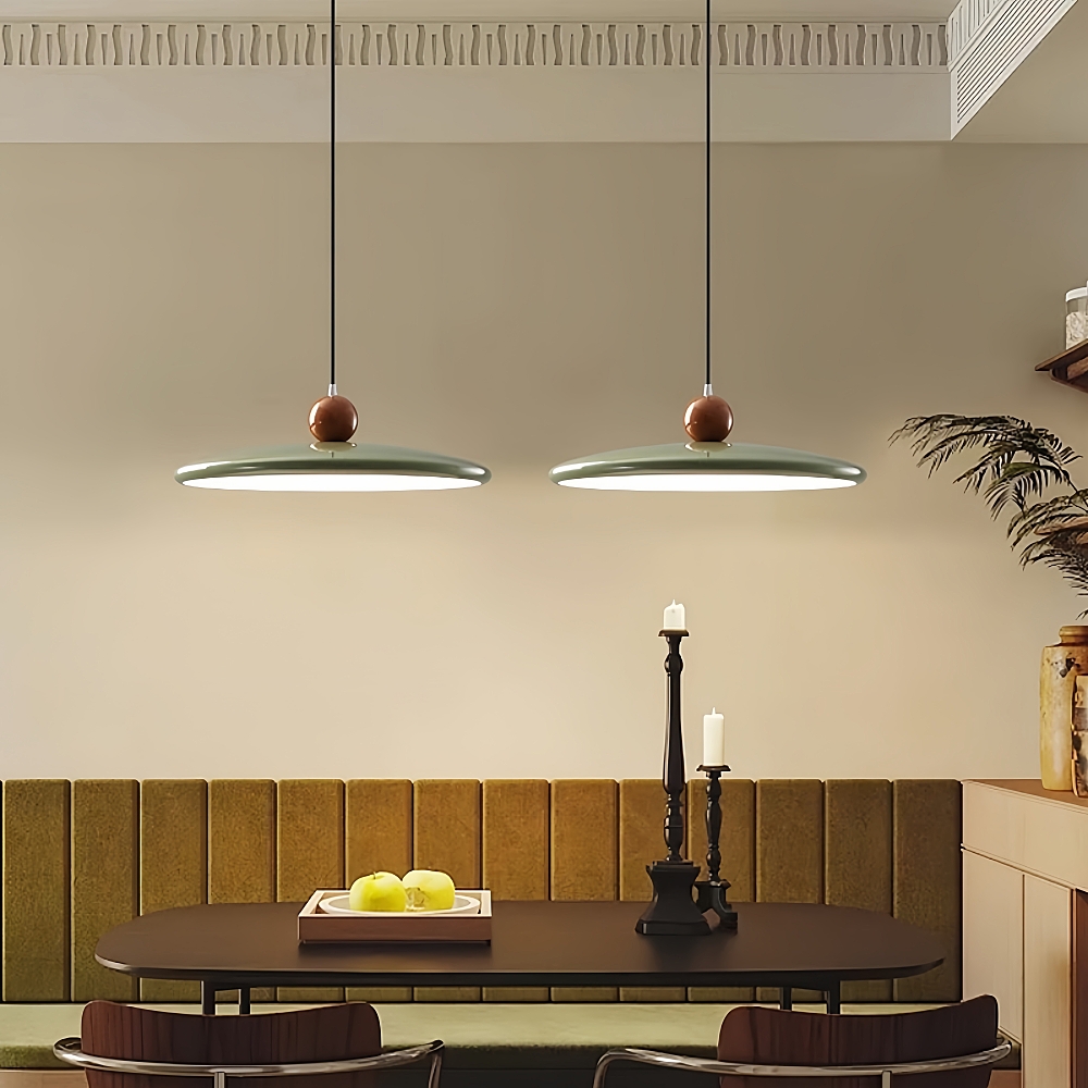 Vintage Cream Style Flying Saucer Pendant Light Bar Dining Room Wrought Iron Lighting Fixtures