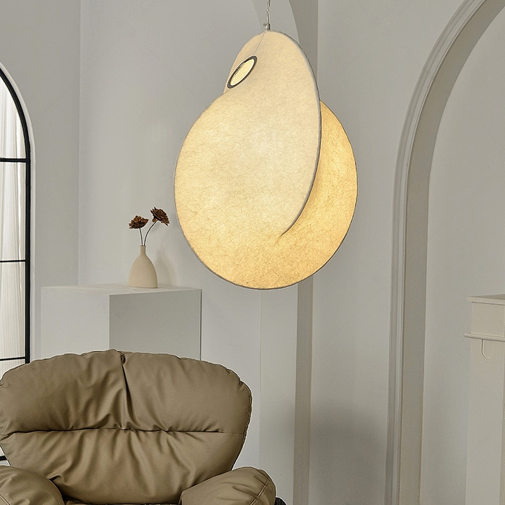 Simple Italian Silk Chandelier Nordic Living Room Bedroom Fabric Pendant Lights