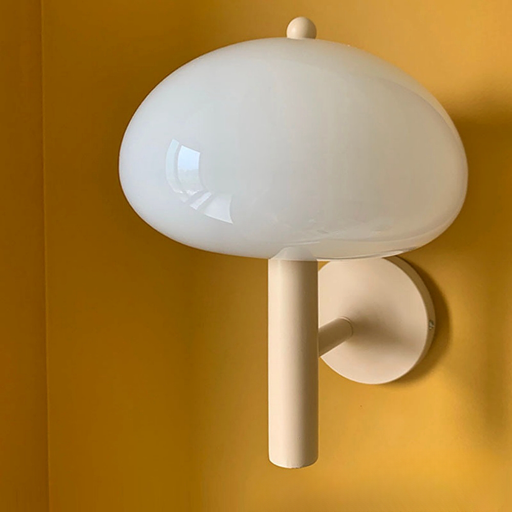 Nordic Retro Mushroom Glass Wall Lamp