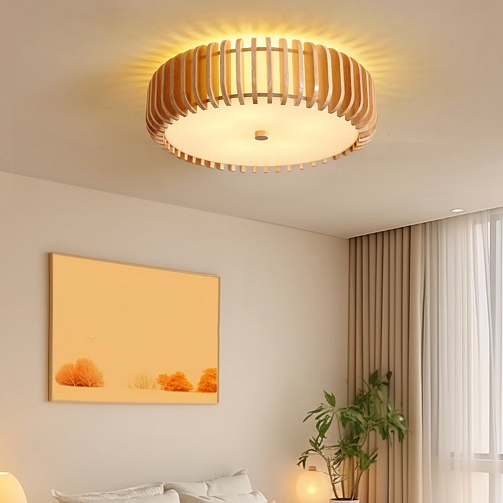 Modern Minimalist Wooden Bedroom Ceiling Light