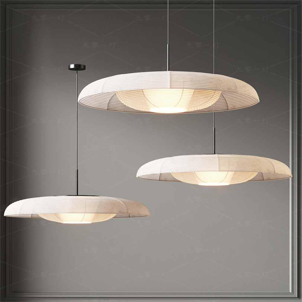 Japanese Wabi Sabi Style Designer Creative Fabric Large Pendant Light