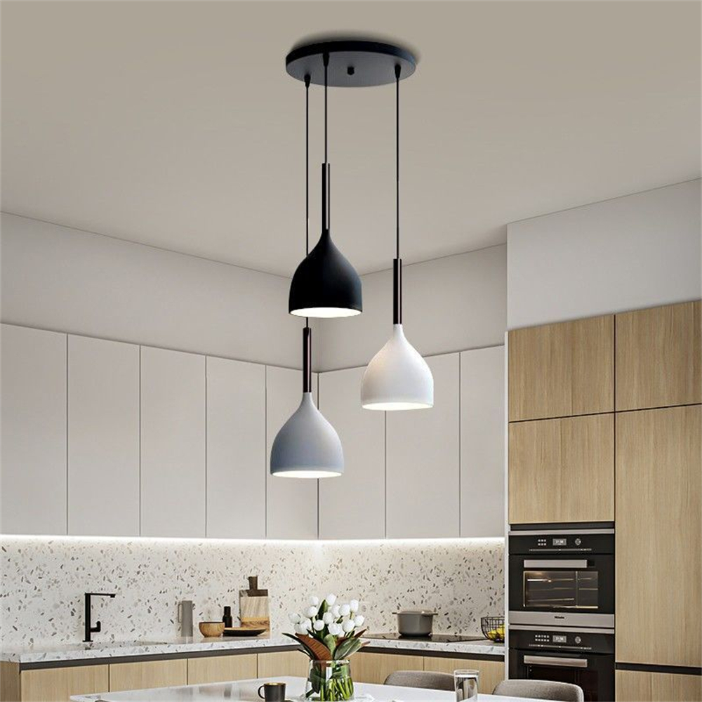 Nordic Wrought Iron Baking Paint Pendant Light