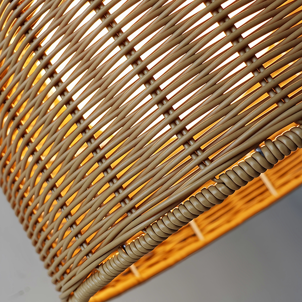 Outdoor And Indoor Dual-use Waterproof Rubber Rattan Woven Pendant Light