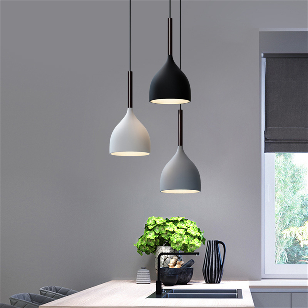 Nordic Wrought Iron Baking Paint Pendant Light