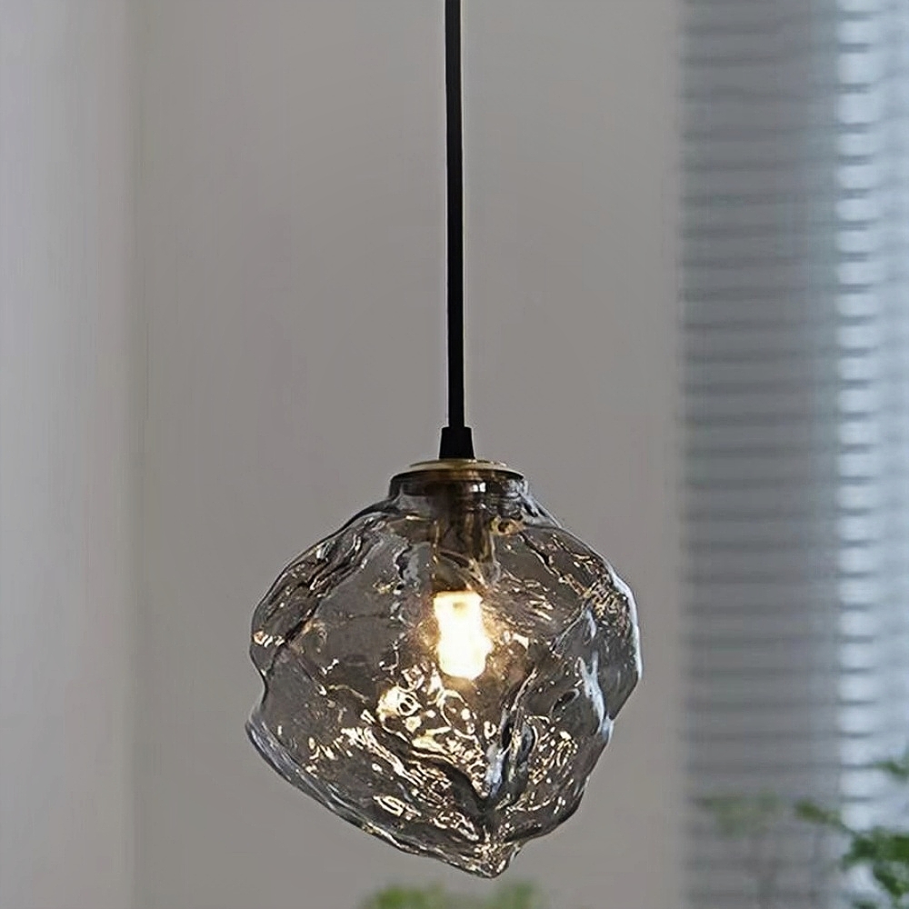 Modern Minimalist Art Ice Glass Pendant Light Creative Entrance Bar Counter Pendant Light