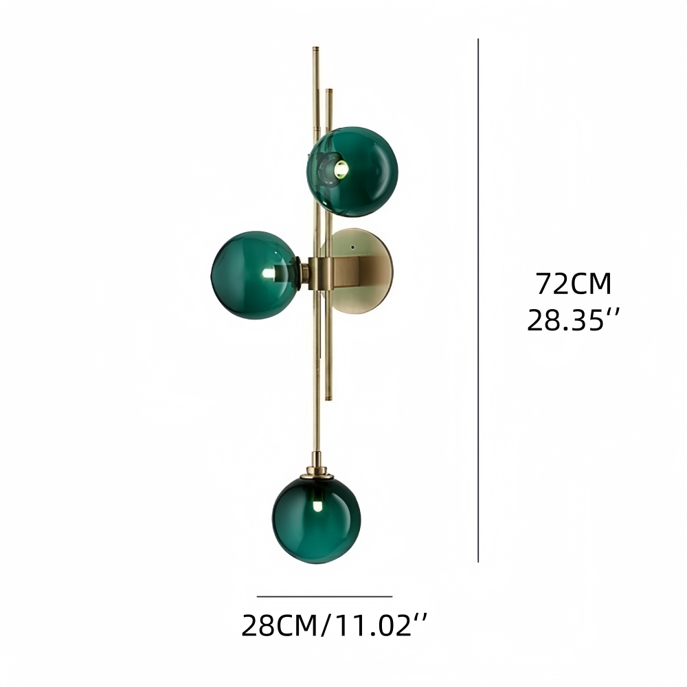 Modern Style Creative Personality Living Room Bedroom Decoration Glass Wall Lamp