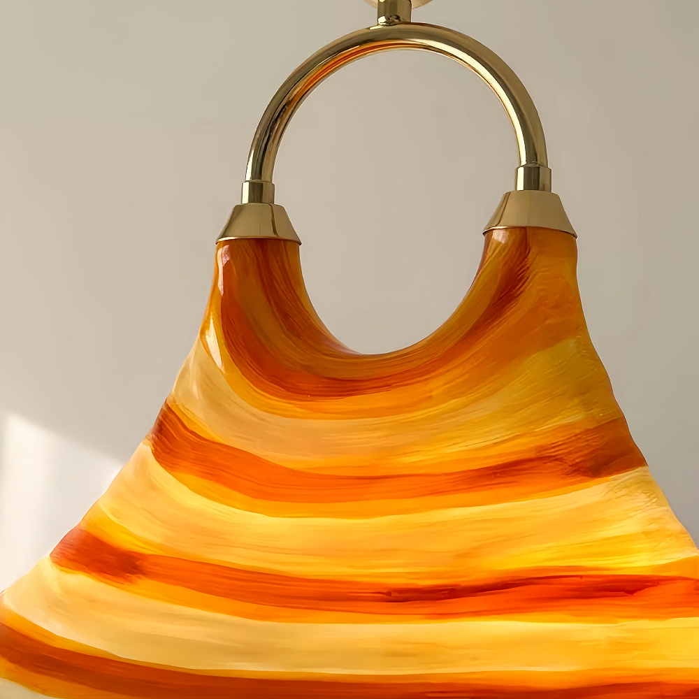  Nordic Painted Horn Pendant Light Adjustable Creative Personalized Artistic Retro Chandelier