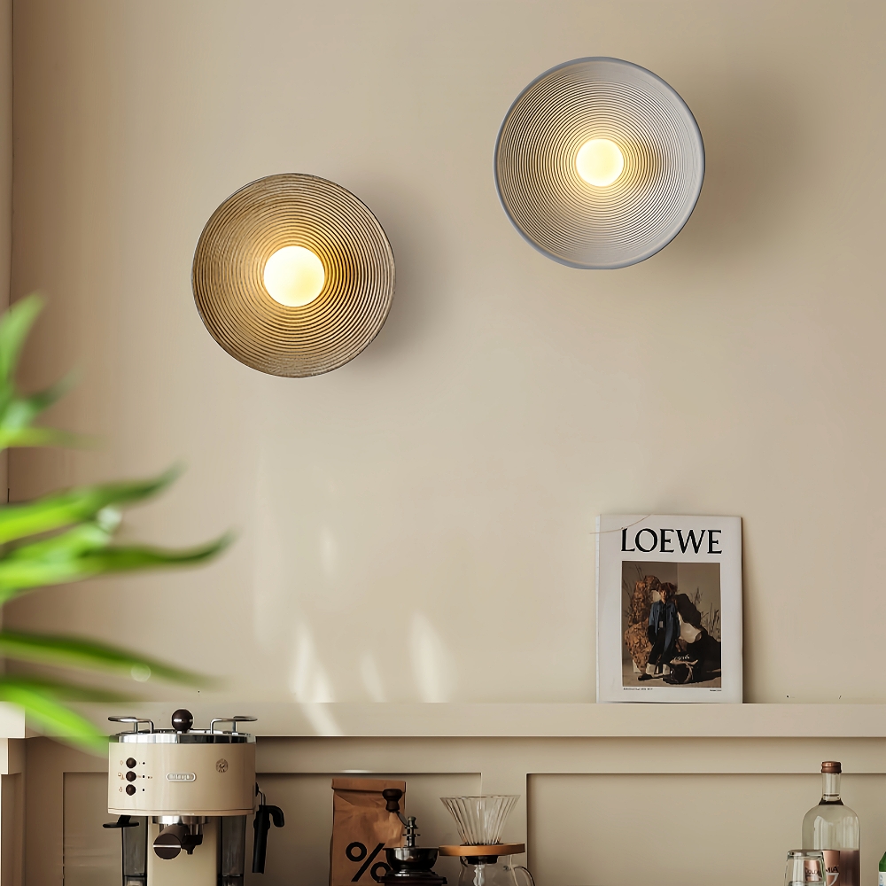 Wabi Sabi Style Retro Entrance Hallway Resin Wall Lamp Bedroom Bedside Lamp