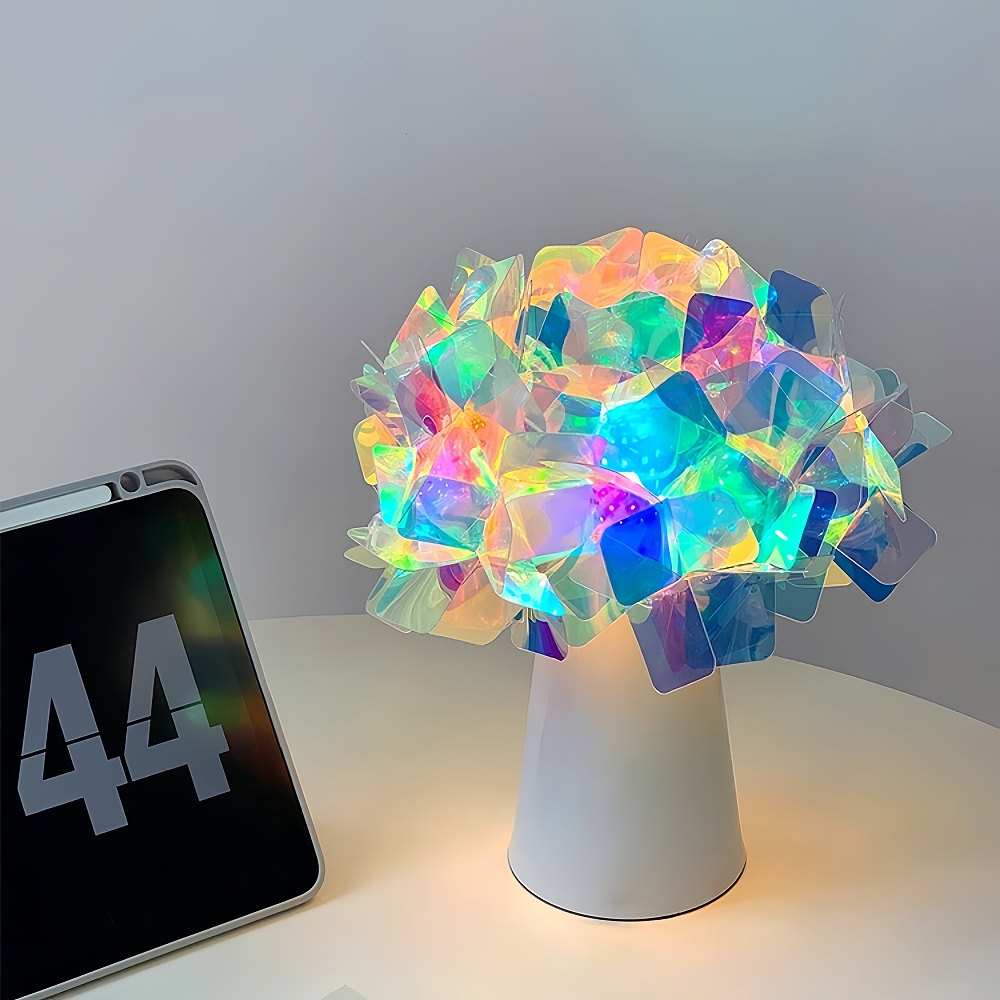 Modern Creative Colorful Flower Shaped Living Room Bedroom Decorative Desk Lamp