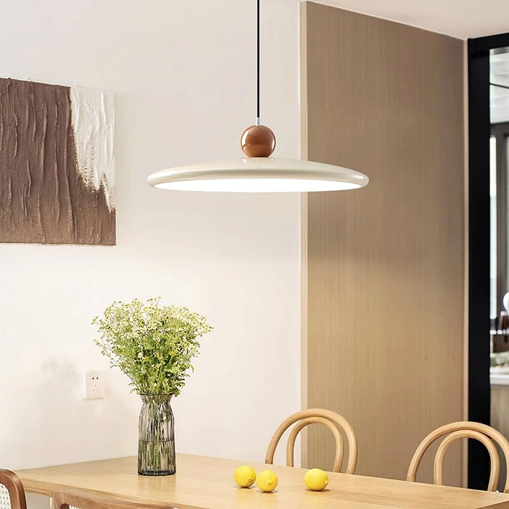 Vintage Cream Style Flying Saucer Pendant Light Bar Dining Room Wrought Iron Lighting Fixtures