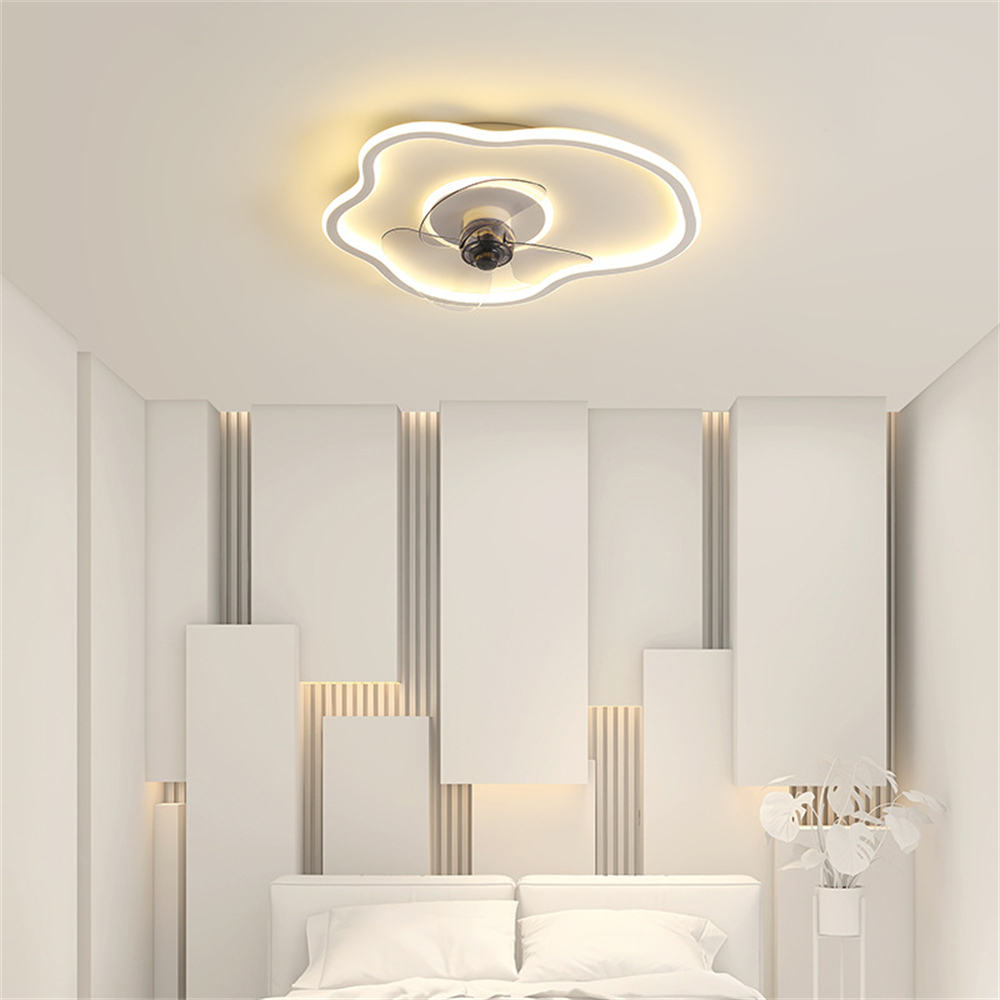 Modern Minimalist Irregular Streamlined Full Spectrum Eye Protection Fan Light