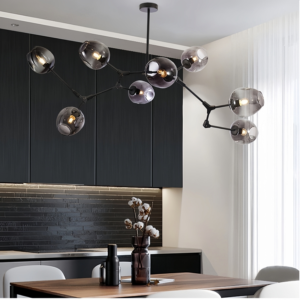 Modern Molecular Lamp Magic Bean Branch Creative and Personalized Round Ball Glass Chandelier
