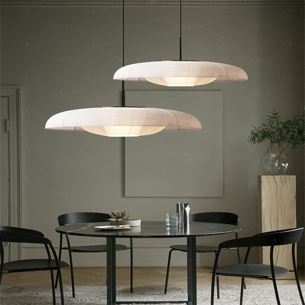 Japanese Wabi Sabi Style Designer Creative Fabric Large Pendant Light