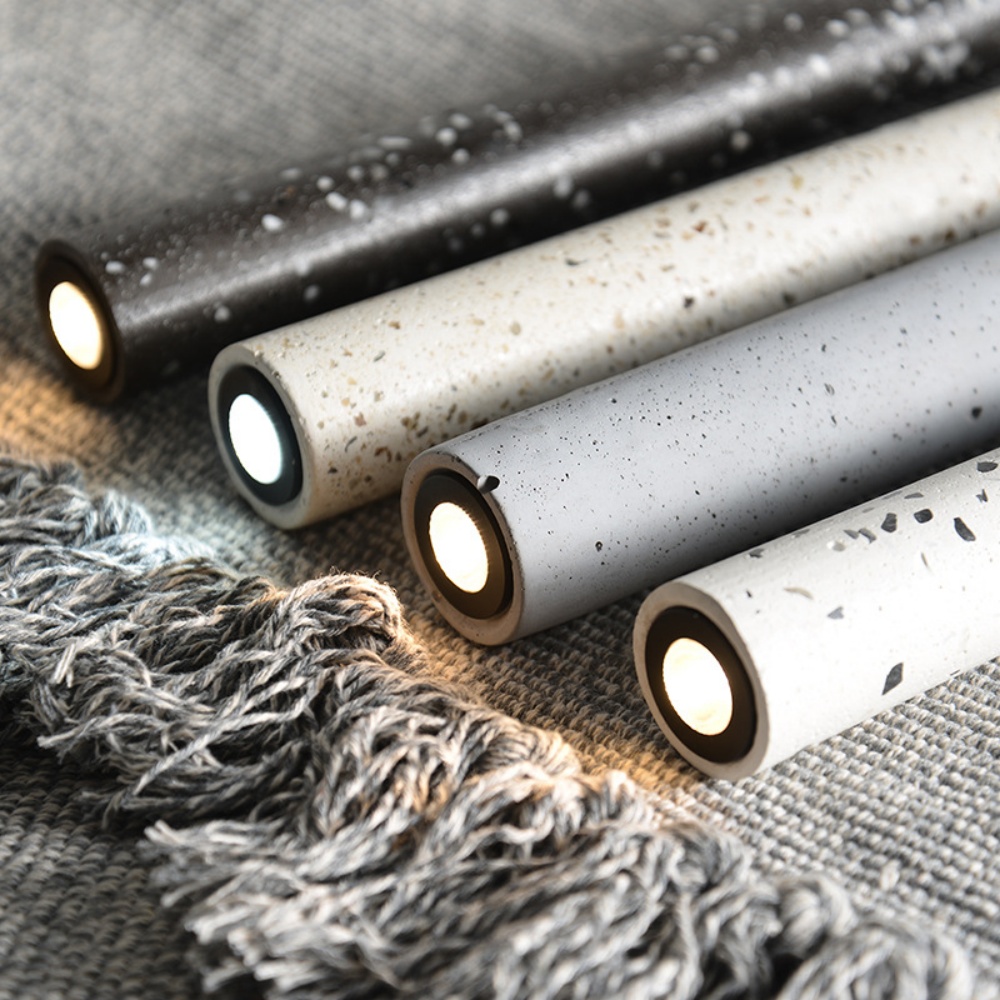 Creative Micro Cement Industrial Terrazzo Strip Pendant Light