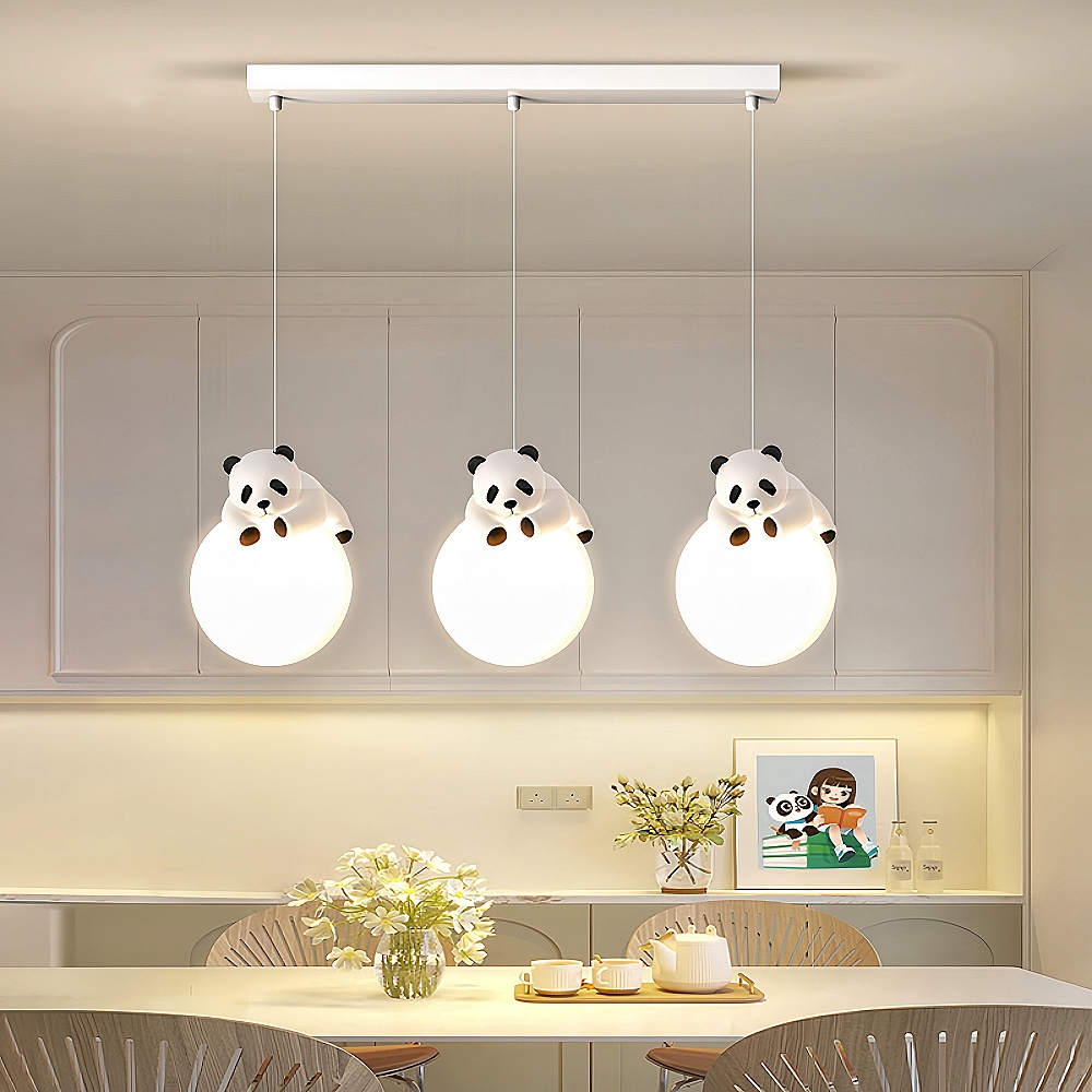 Modern Creative Cream Style Panda Koala Pendant Light