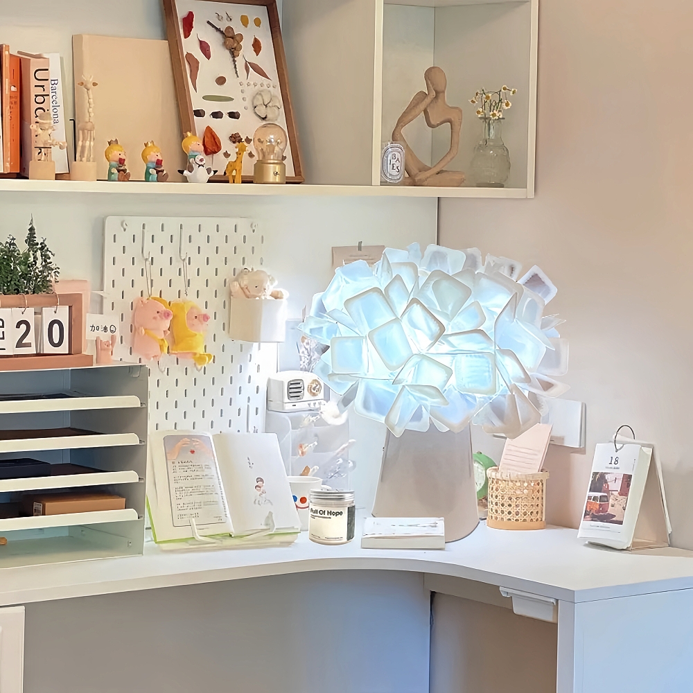 Modern Creative Colorful Flower Shaped Living Room Bedroom Decorative Desk Lamp