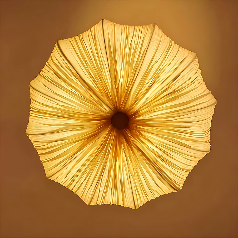 Japanese Retro Wabi-Sabi Style Fabric Pendant Light Living Room Bedroom Lighting Fixtures