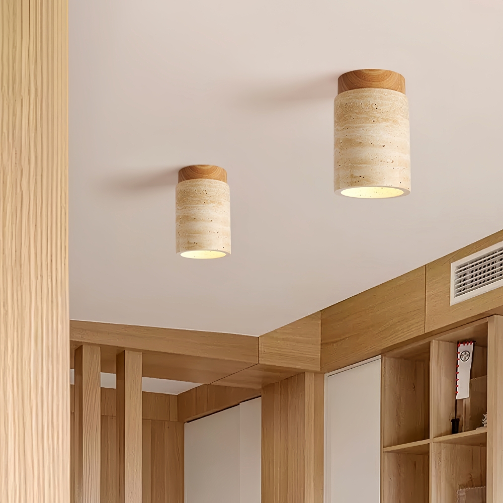 Wabi-sabi  Aisle Spot Light Living Room Wood Ceiling Lamp Designer Downlight