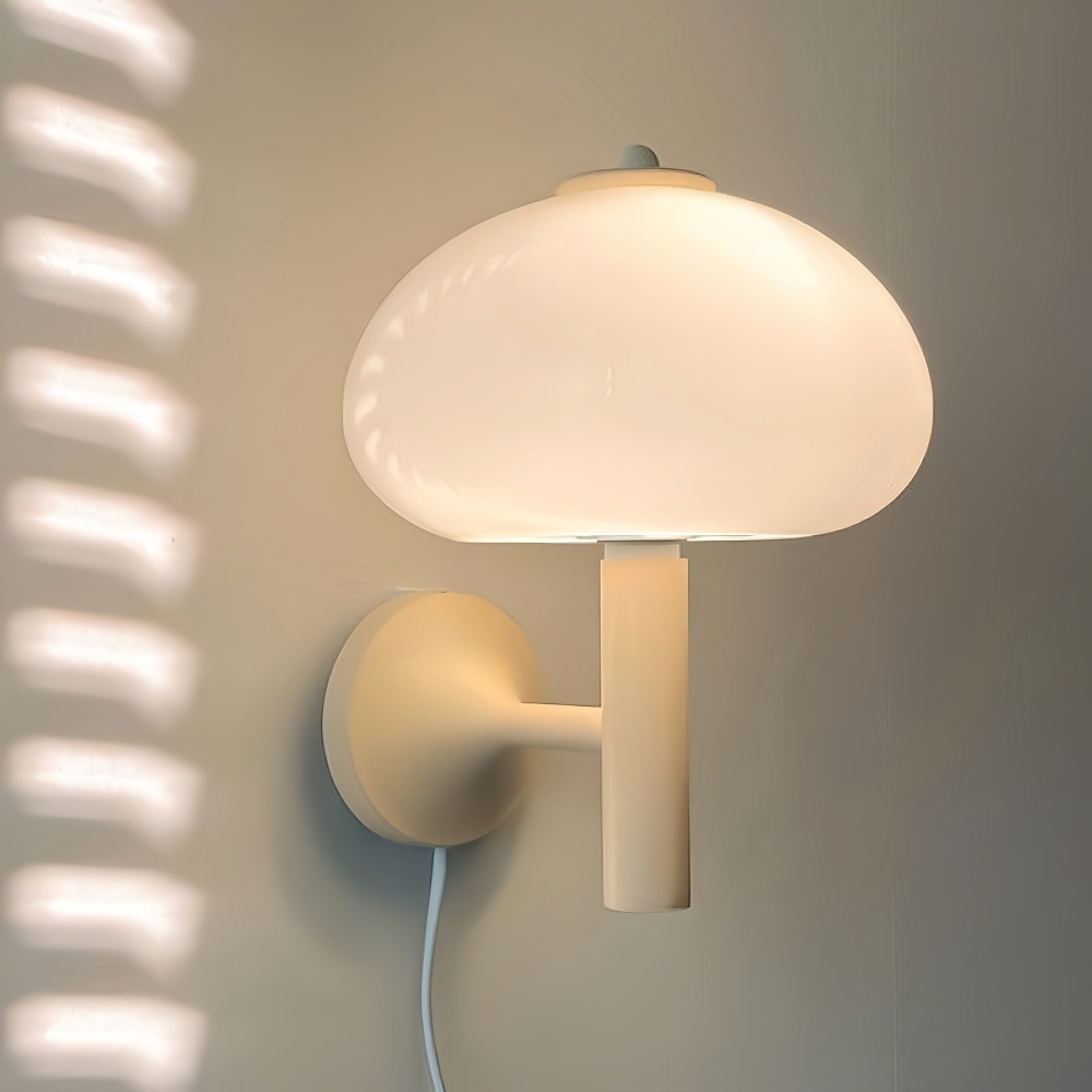 Nordic Retro Mushroom Glass Wall Lamp