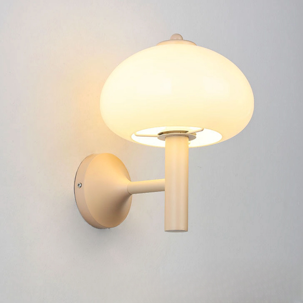 Nordic Retro Mushroom Glass Wall Lamp