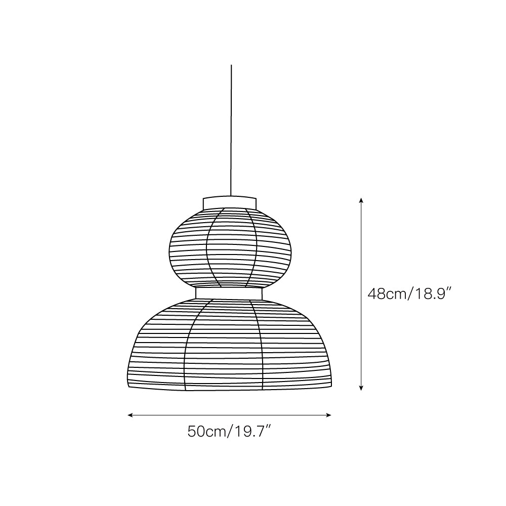 Danish JH3 Paper Chandelier Japanese Retro Pendant Light Ceiling Lamp