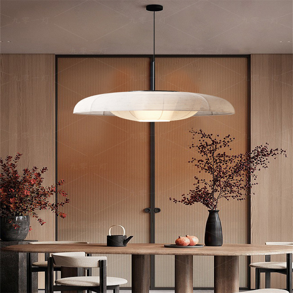 Japanese Wabi Sabi Style Designer Creative Fabric Large Pendant Light