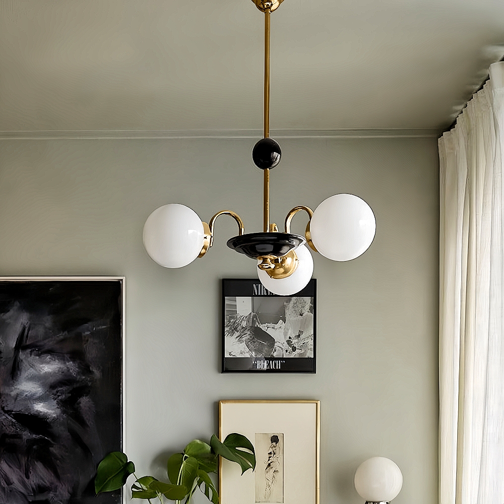 French Medieval Cream Style Magic Bean Glass Chandelier Luxury Modern Living Room Main Light