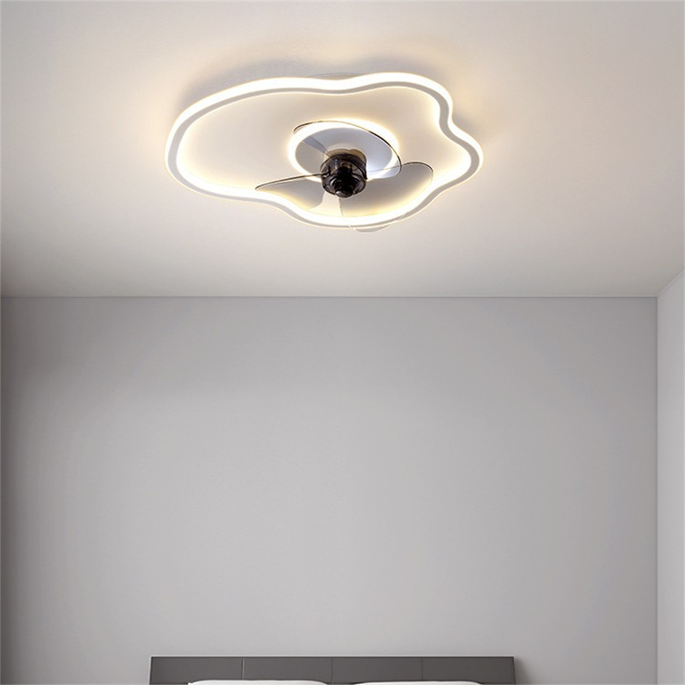 Modern Minimalist Irregular Streamlined Full Spectrum Eye Protection Fan Light