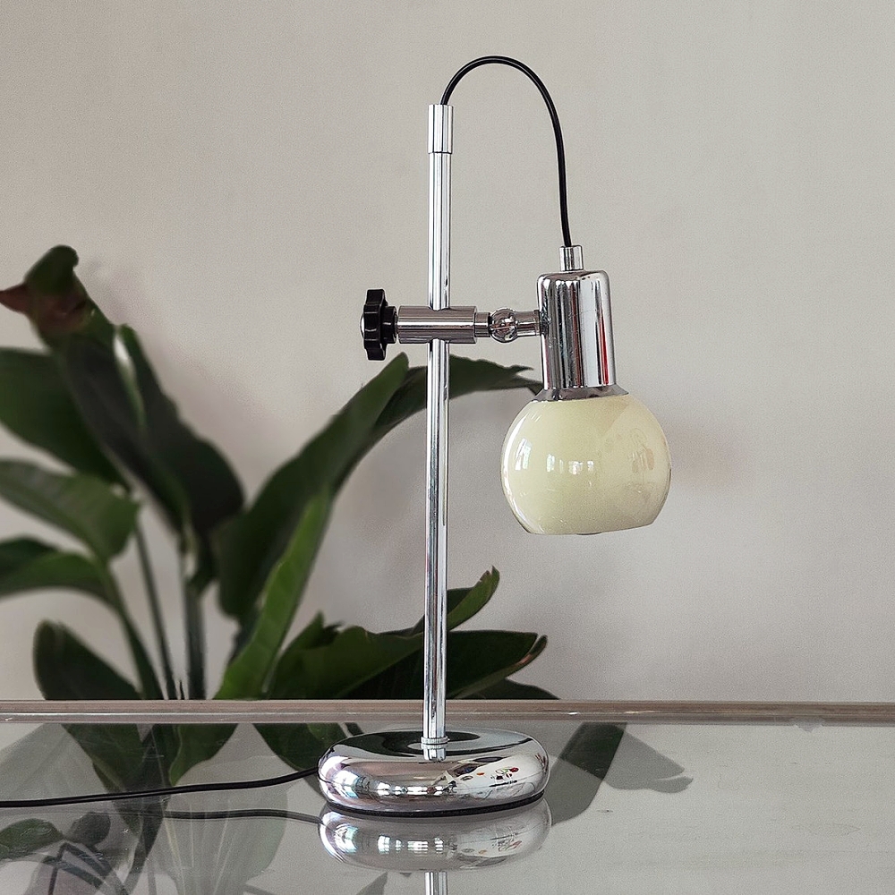 Retro Bauhaus Contrast Color Adjustable Arm Table Lamp