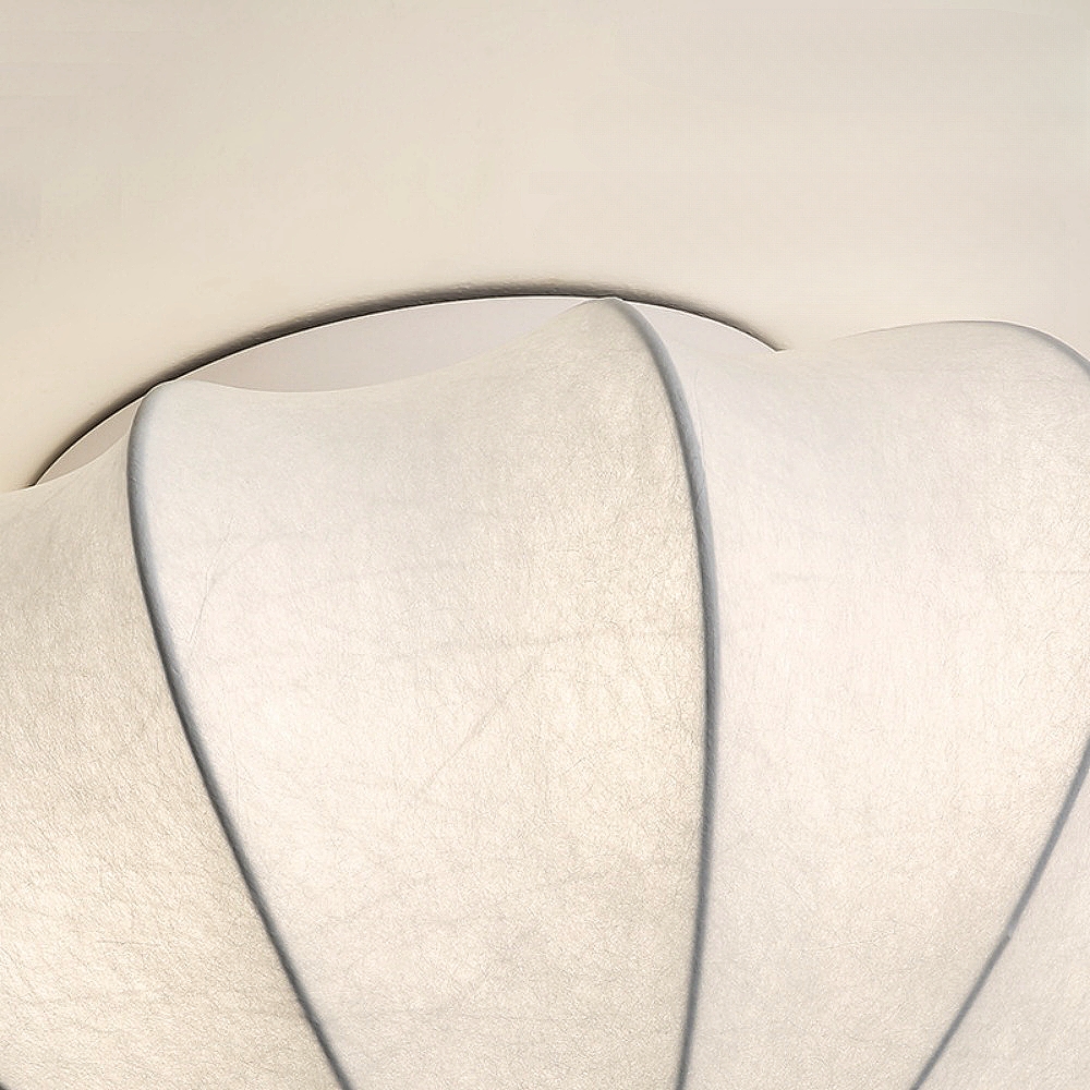 Japanese Wabi Sabi Style Retro Cream Style Circular Art Handmade Silk Lamp