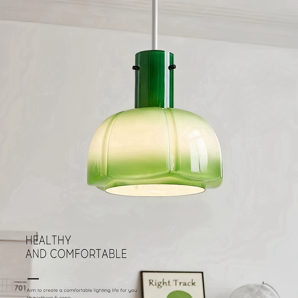 French Cream Style Glass Flower Bud Bedroom Bedside Pendent Light