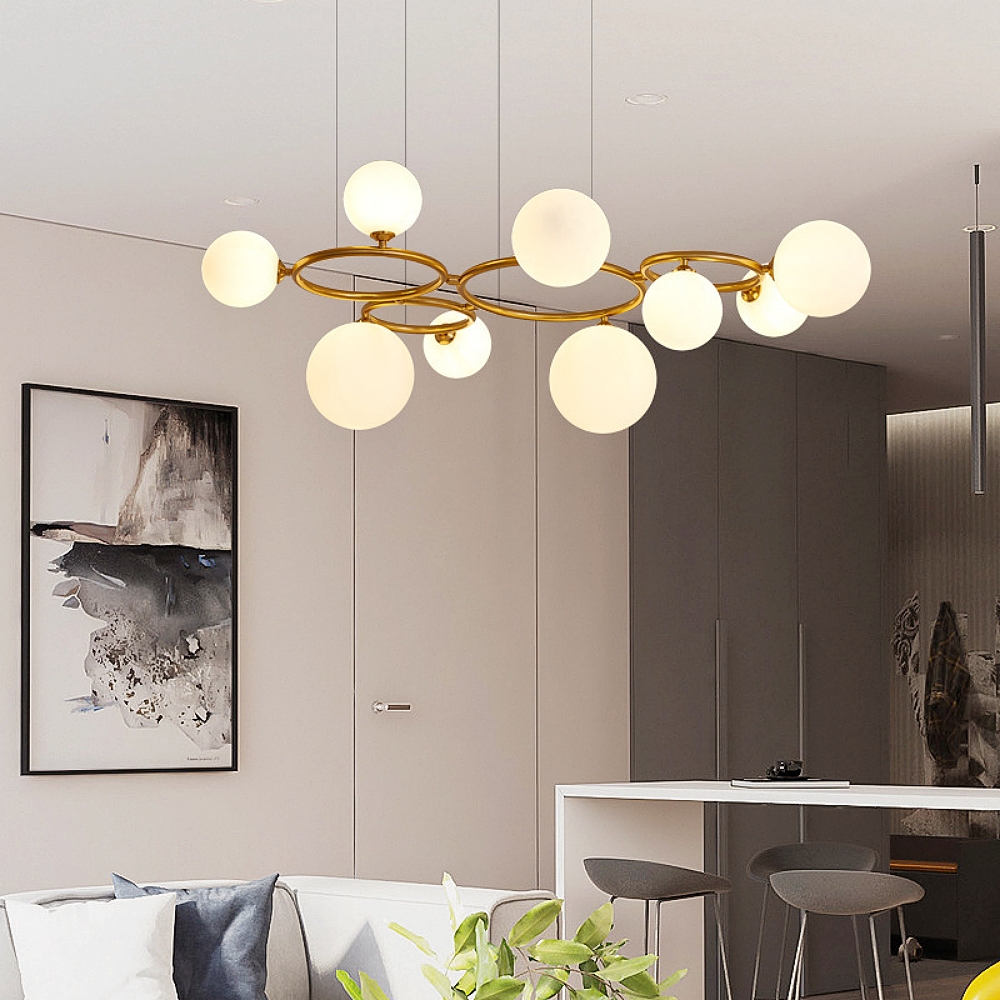 Nordic Style Minimalist Creative Atmospheric Art Living Room Magic Bean Shaped Pendant Light