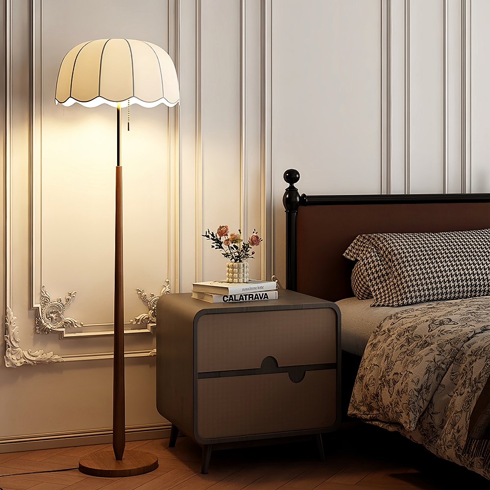  French Retro Floor Lamp Vertical Desk Lamp For Study Room Living Room