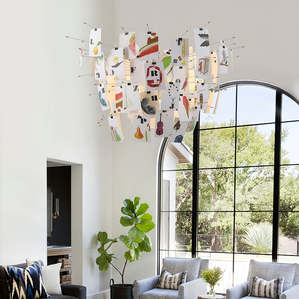 Modern Creative DIY Chandelier Art Simplicity Photo Album Card Lighting Fixtures