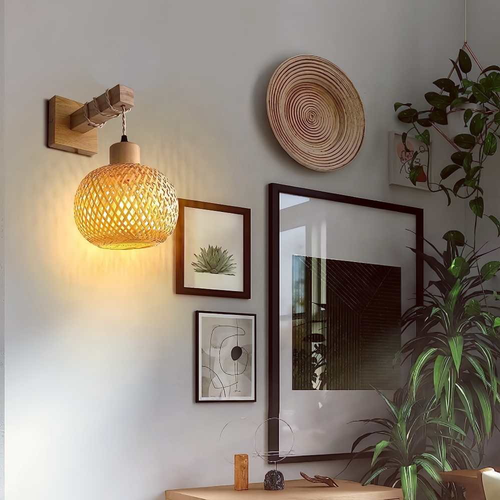 Nordic Simple Fabric Dining Chandelier Wabi-sabi Style Bedroom Pendant Light