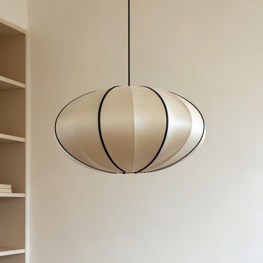 Satin Chandelier Japanese Medieval Vintage Pendant Lamps Set