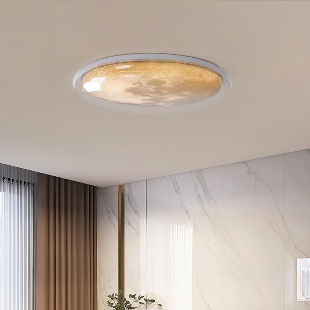 Modern Creative Semi-Circular Moon Acrylic Ceiling Light Bedroom Ambient Lighting