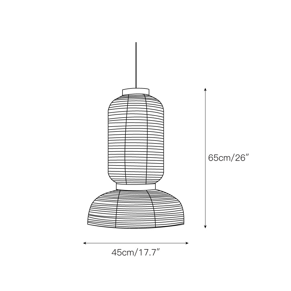 Danish JH3 Paper Chandelier Japanese Retro Pendant Light Ceiling Lamp