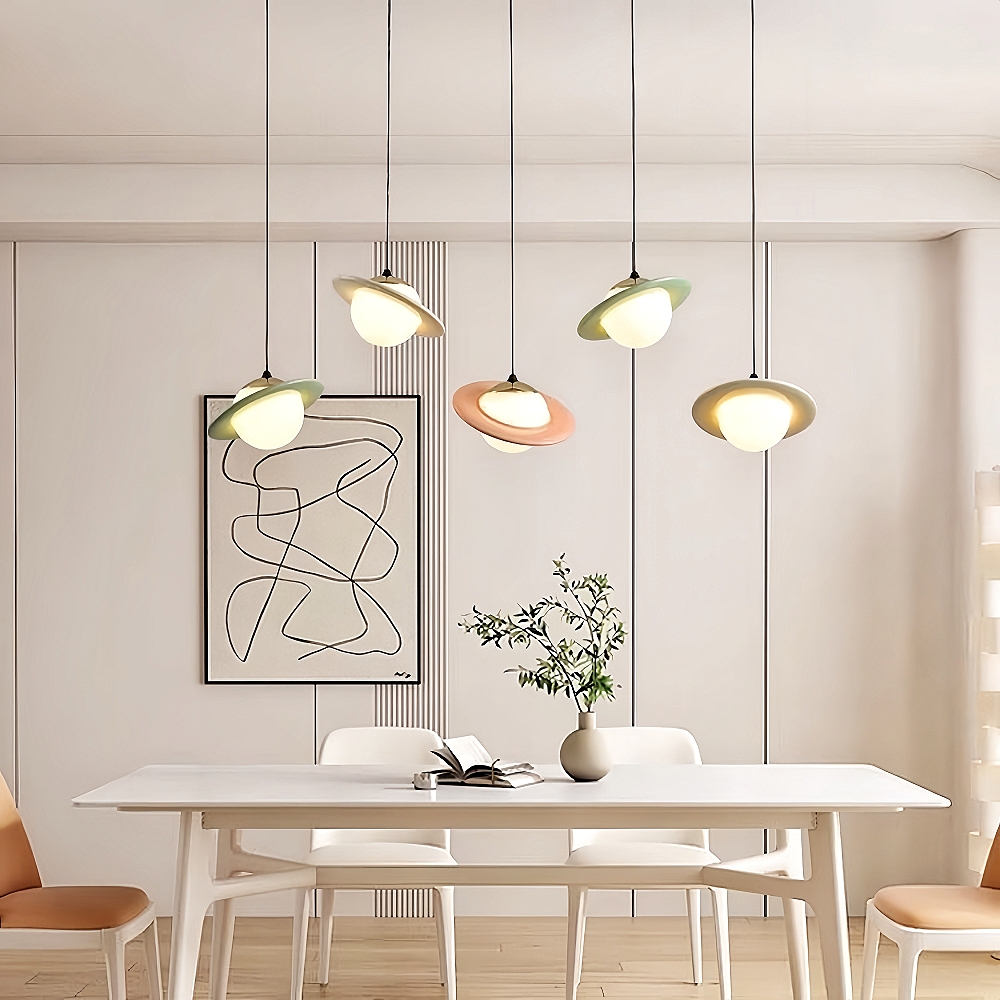 Colorful Small Planet Glass Pendant Light