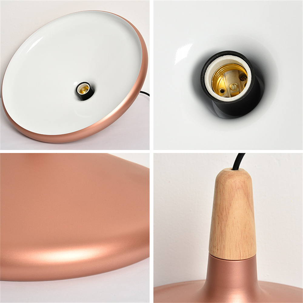 Danish macaron conical metal pendant light