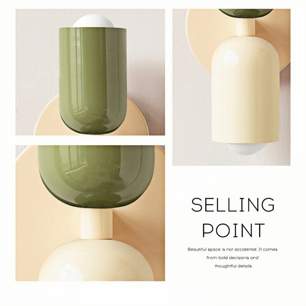 Morandi Color Retro Double Head Creative Home Decoration Wall Lamp