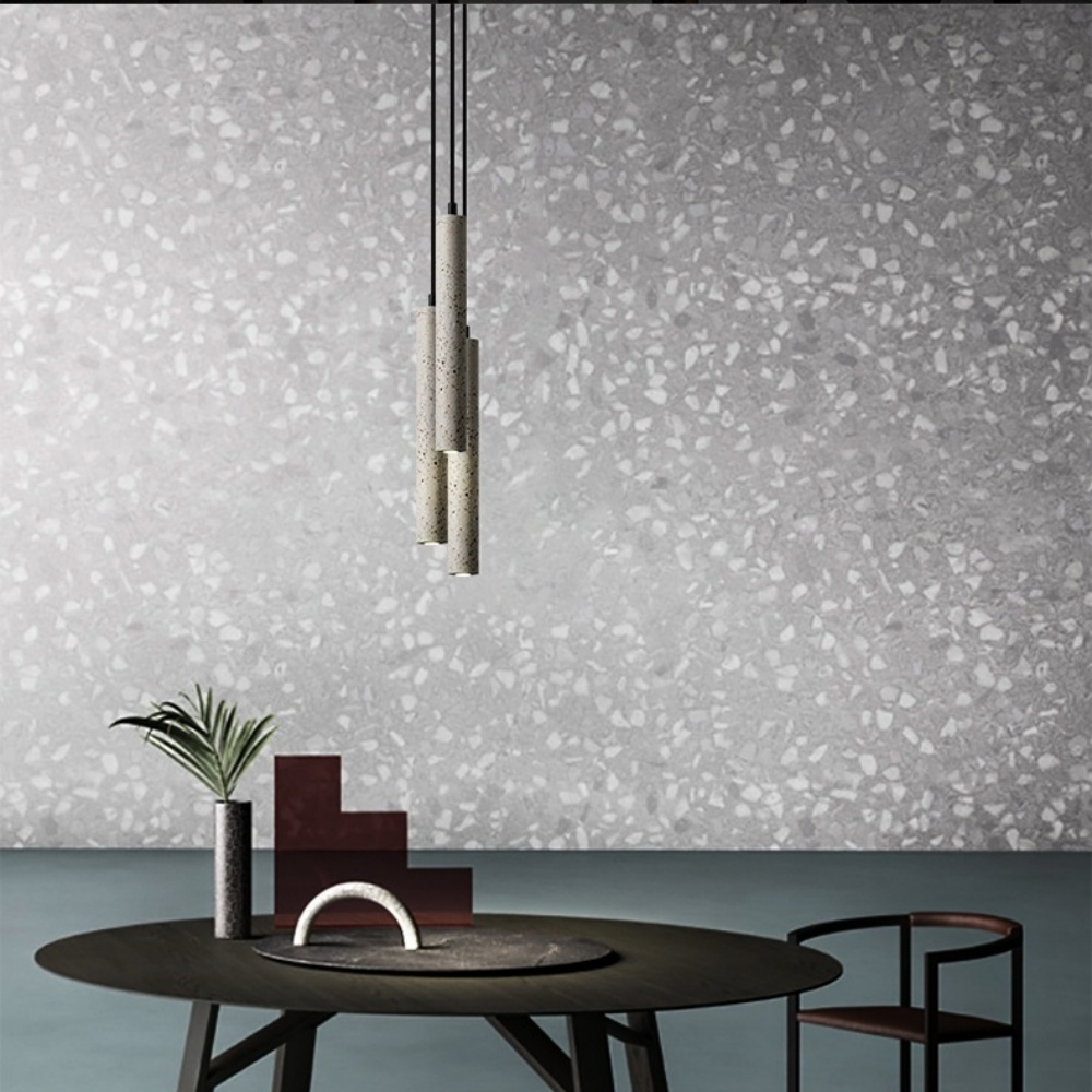 Creative Micro Cement Industrial Terrazzo Strip Pendant Light