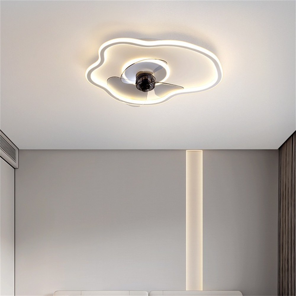 Modern Minimalist Irregular Streamlined Full Spectrum Eye Protection Fan Light