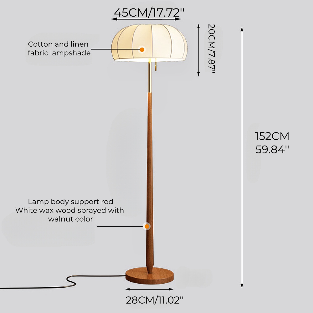  French Retro Floor Lamp Vertical Desk Lamp For Study Room Living Room