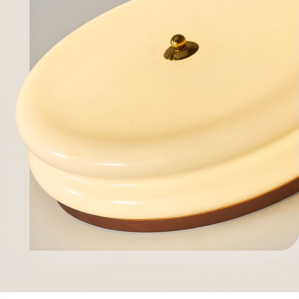 Modern Cream Style Bedroom Lamp French Wooden Glass Foyer Ceiling Light