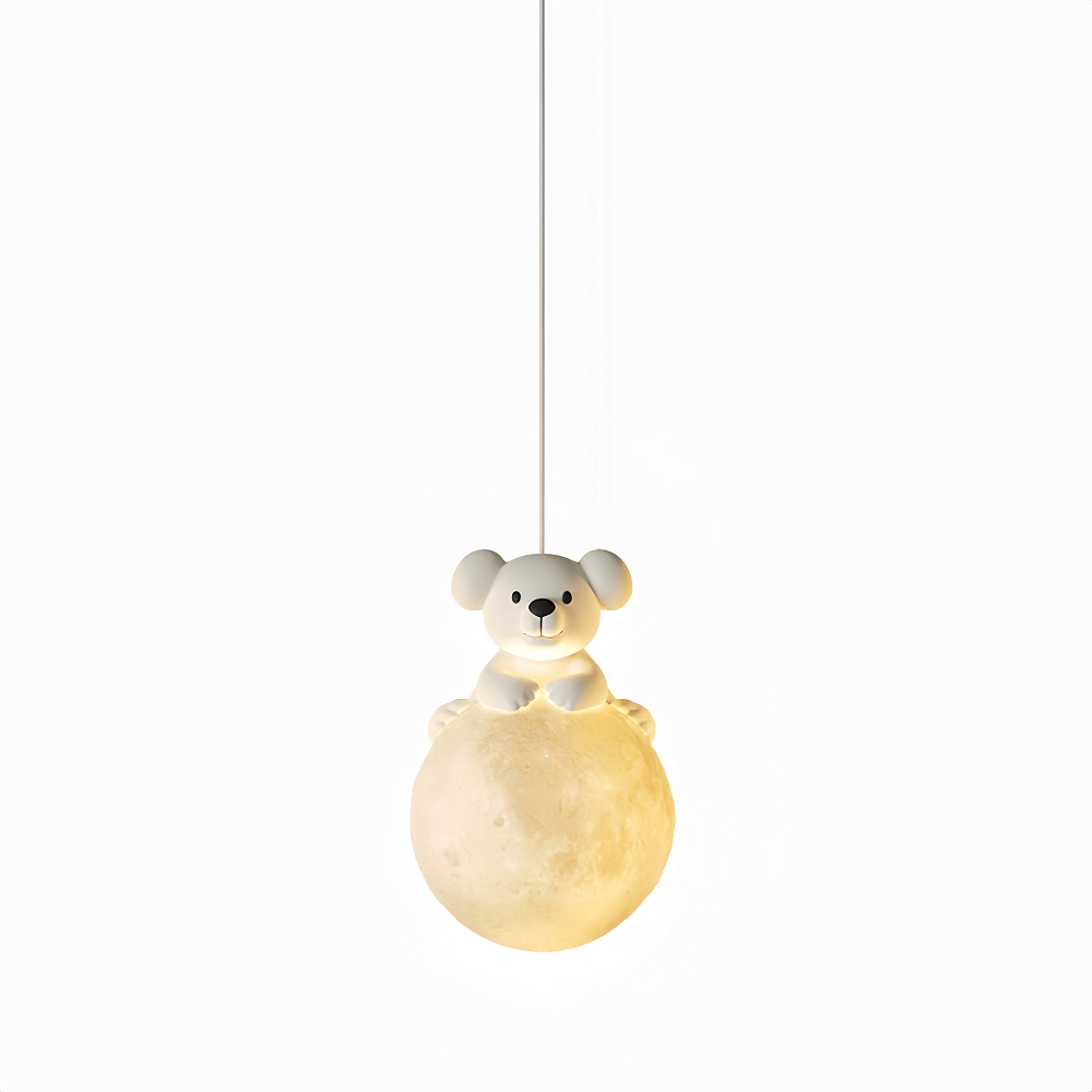 Modern Creative Cream Style Panda Koala Pendant Light