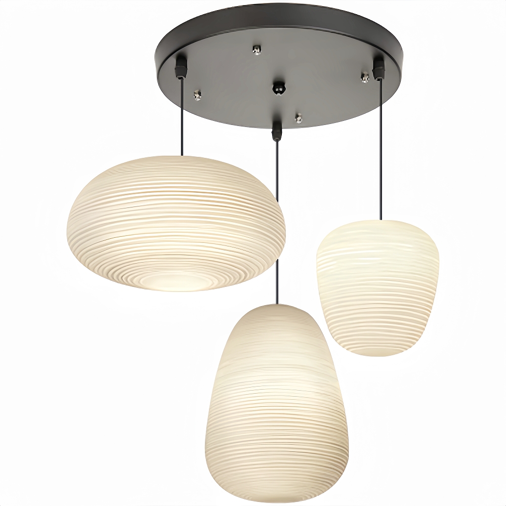 Danish Creative Cocoon Glass Chandelier Light Loft Duplex Staircase Glass Lighting Fixture